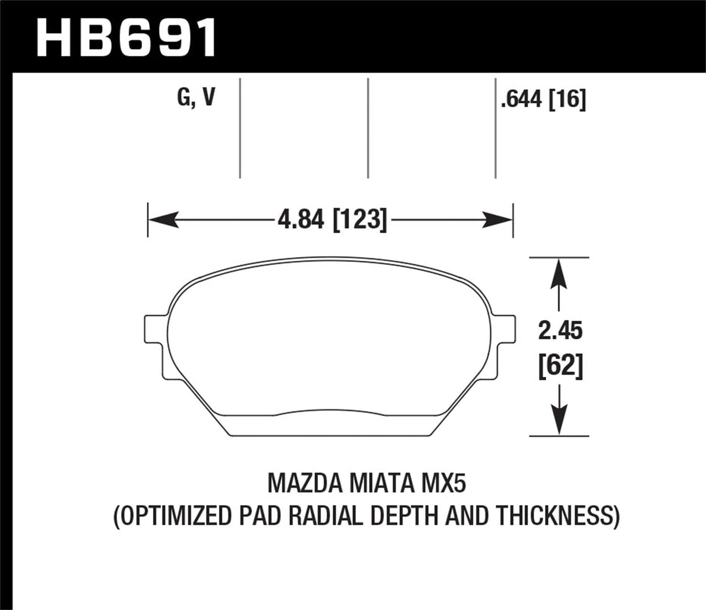 Hawk 06-13 Chevrolet Corvette Z06 DTC-60 Race Front Brake Pads (One Piece)