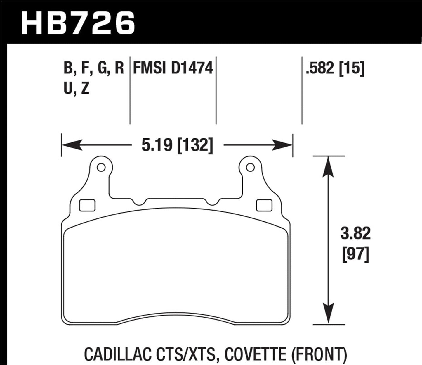 Hawk 2013 - 2018 Acura RDX DTC-60 Race Front Brake Pads