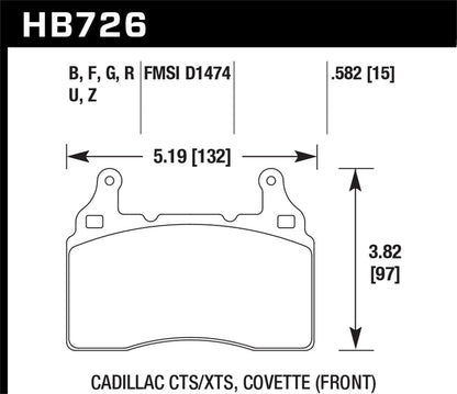 Hawk 2013 - 2018 Acura RDX DTC-60 Race Front Brake Pads