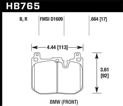 Hawk 18-19 Jeep Grand Cherokee Trackhawk DTC-60 Front Brake Pads