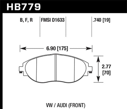 Hawk 2014 Chevrolet Corvette DTC-70 Front Brake Pads
