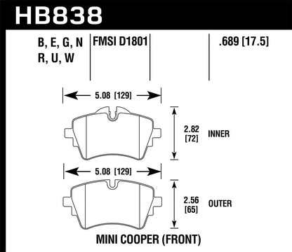 Hawk 14-16 BMW M235i DTC-60 Motorsports Front Brake Pads