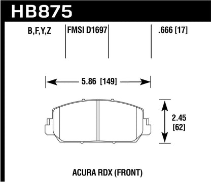 Hawk 2012-2015 BMW 228i DTC-60 Race Front Brake Pads