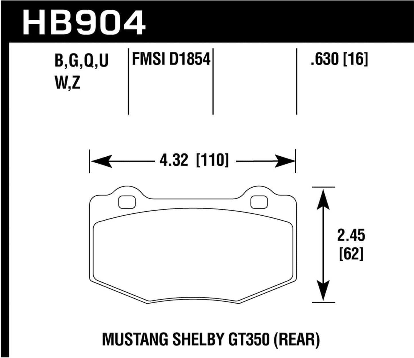 Hawk 14-18 Porsche 911 DTC-60 Race Rear Brake Pads