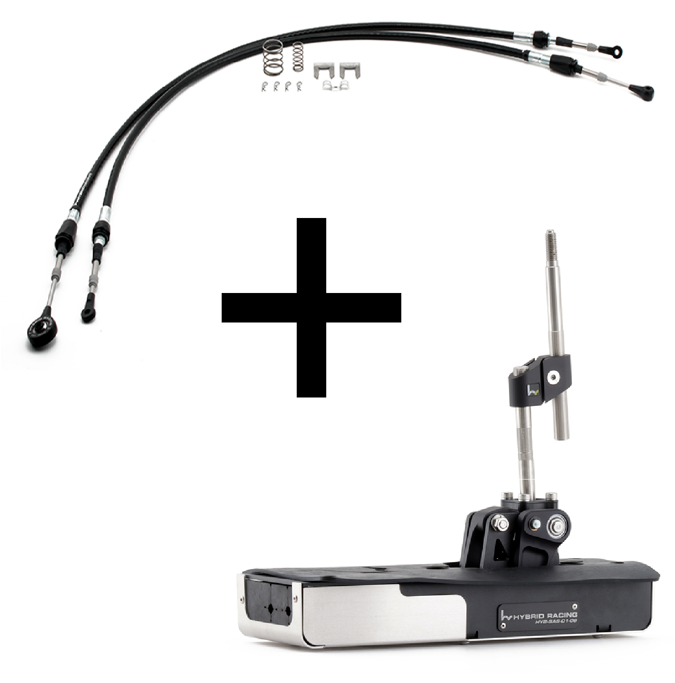 Hybrid Racing K-Swap Shifter and Shifter Cable Combo: Acura Integra (89-01) / Civic (88-00) / CRX (88-91) / Del Sol (92-97)