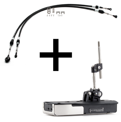 Hybrid Racing K-Swap Shifter and Shifter Cable Combo: Acura Integra (89-01) / Civic (88-00) / CRX (88-91) / Del Sol (92-97)