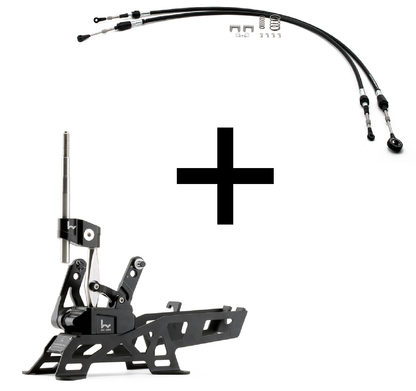 Hybrid Racing V3 Adjustable Short Shifter and Cable Combo: Acura RSX / Honda Civic Non-Si K-Swap (02-06)
