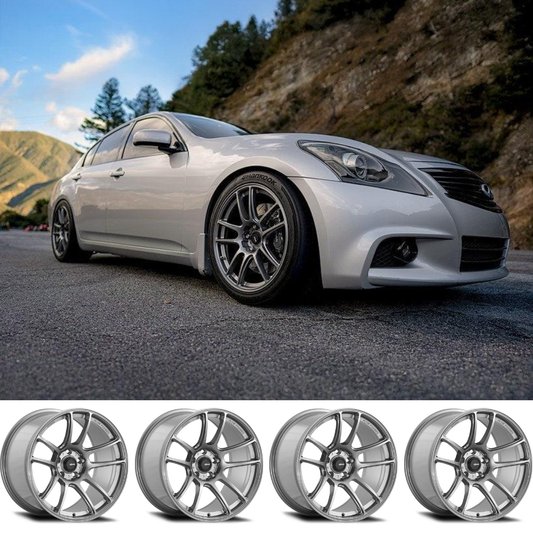 (set of 4) Konig Heliogram Titanium Metallic | 19x9.5 +35mm For Infiniti G37