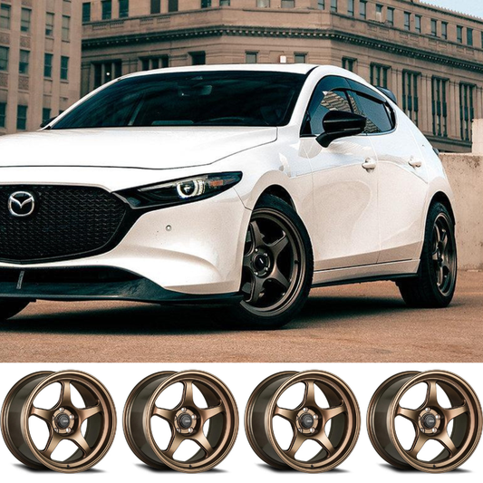 (set of 4) Konig Hyperspec Matte Bronze | 18x8.5 +43mm For Mazda 3