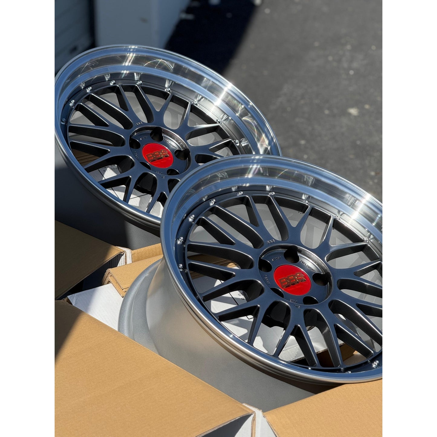 BBS LM 19x9.5 +22, 19x11 +37 5x120 Diamond Black (SET)