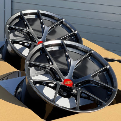 BBS FI-R Evo 20x9.5 +10, 20x10.5 +15 5x112 Diamond Black (SET)