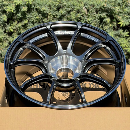 Advan RZIII 18x9.5 +25 5x114.3 Hyper Platinum Black & Diamond Cut (SET)