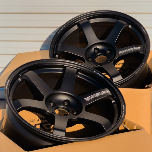 Volk Racing TE37 Saga S-Plus 19x9.5 +25, 19x11 +35 5x112 Matte Black (SET)