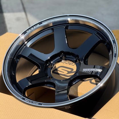 Volk Racing TE37SB Tourer 18x8.5 +22 6x139.7 Black / Rim DC (SET)