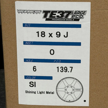 Volk Racing TE37 Large PCD Progressive Model II 18x9 +0 6x139.7 Shining Light Metal (SET)