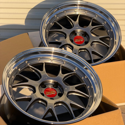 BBS LM-R 20x10 +12, 20x11 +14 5x112 Diamond Black / Gloss Black Barrel (SET)