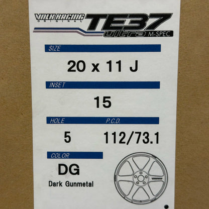 Volk Racing TE37 Ultra M-Spec 20x10 +8, 20x11 +15 5x112 Dark Gunmetal (SET)