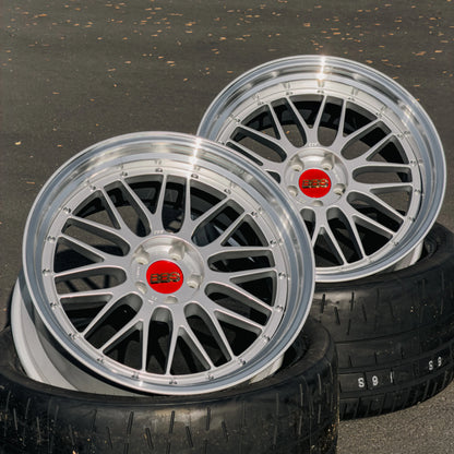 BBS LM 20x9.5 +8, 20x10.5 +15 5x112 Diamond Silver (SET)
