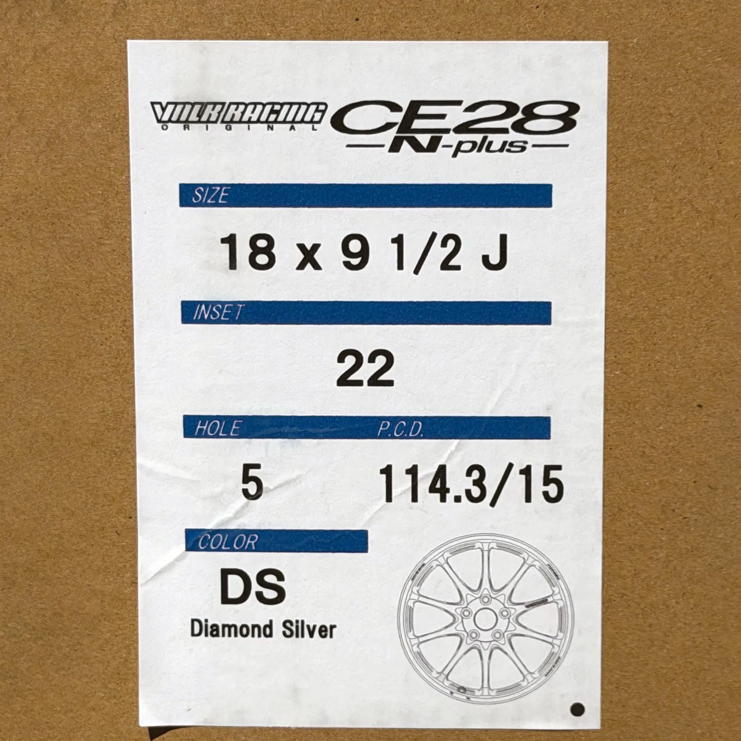 Volk Racing CE28N-Plus 18x9.5 +22 5x114.3 Diamond Silver (SET)