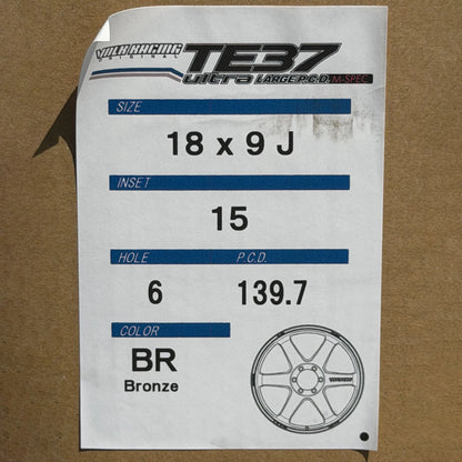 Volk Racing TE37 Ultra Large PCD M-Spec 18x9 +15 6x139.7 Bronze (SET)