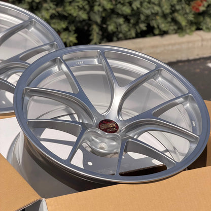BBS RI-D 20x9.5 +10, 20x10.5 +15 5x112 Diamond Silver (SET)