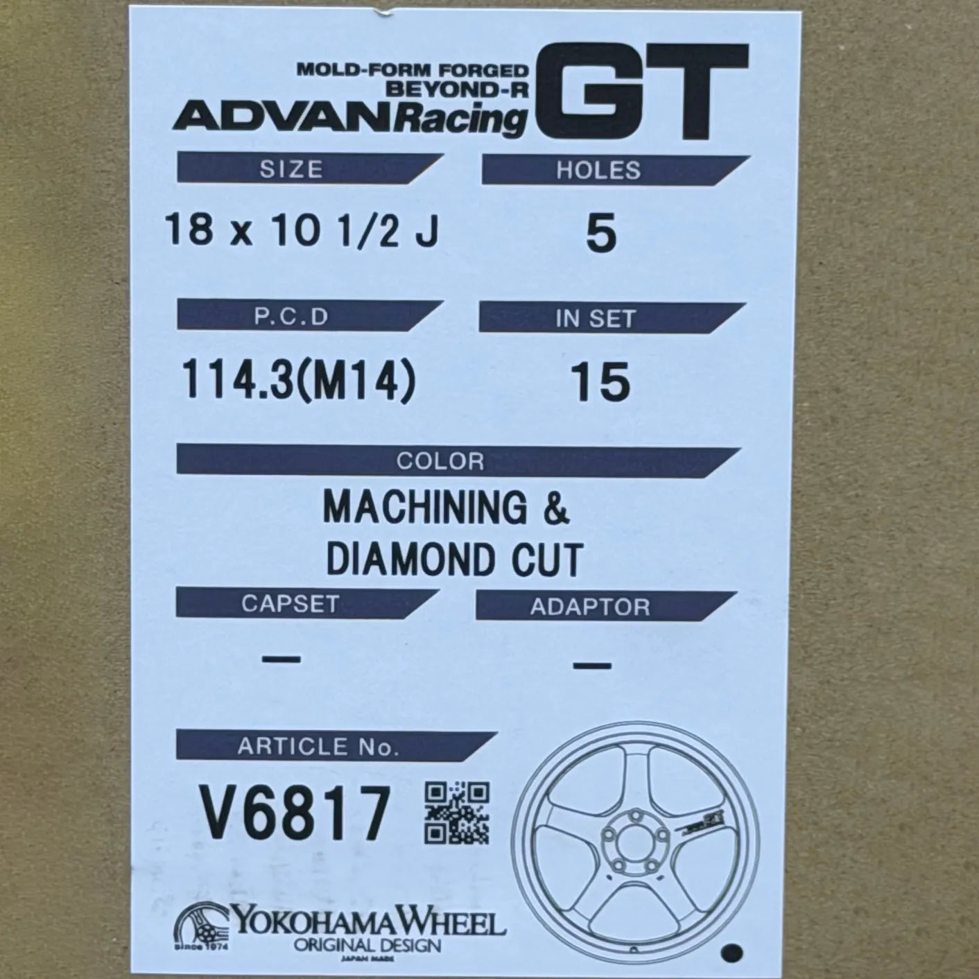 Advan GT Beyond-R 18x10.5 +15 5x114.3 Machining & Diamond Cutting (SET)