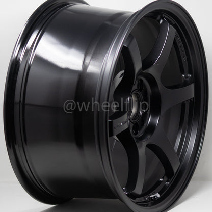 Gram Lights 57DR 17x9 +22 5x114.3 Semi Gloss Black