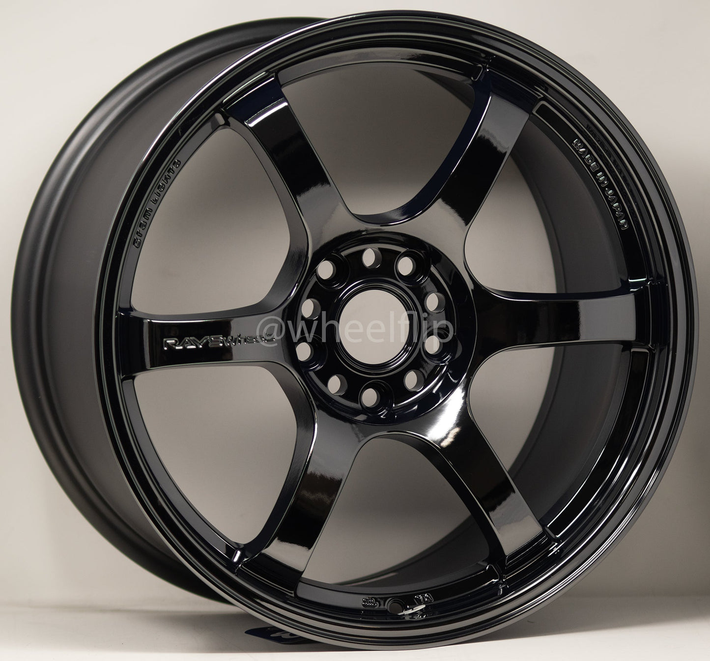 Gram Lights 57DR 18x10.5 +12 5x114.3 Dark Blue Chrome-WheelFlip