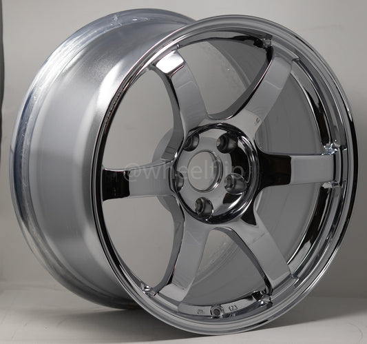 Volk Racing TE37 Saga SL 18x9.5 +22 5x114.3 Chrome Plating (SET)