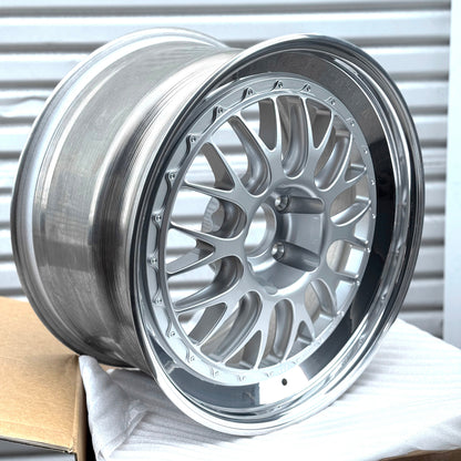 BBS E88 19x9.5 +17, 19x10.5 +36 5x120 Silver (SET)