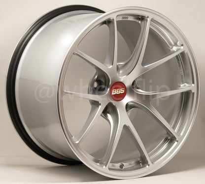 BBS RI-A 18x10 +25, 18x11 +37 5x120 Diamond Silver (SET)