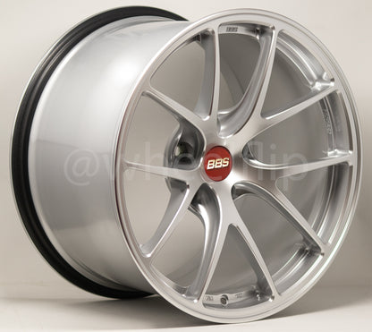 BBS RI-A 18x10 +25, 18x11 +37 5x120 Diamond Silver (SET)