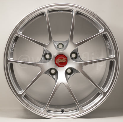 BBS RI-A 18x10 +25, 18x11 +37 5x120 Diamond Silver (SET)