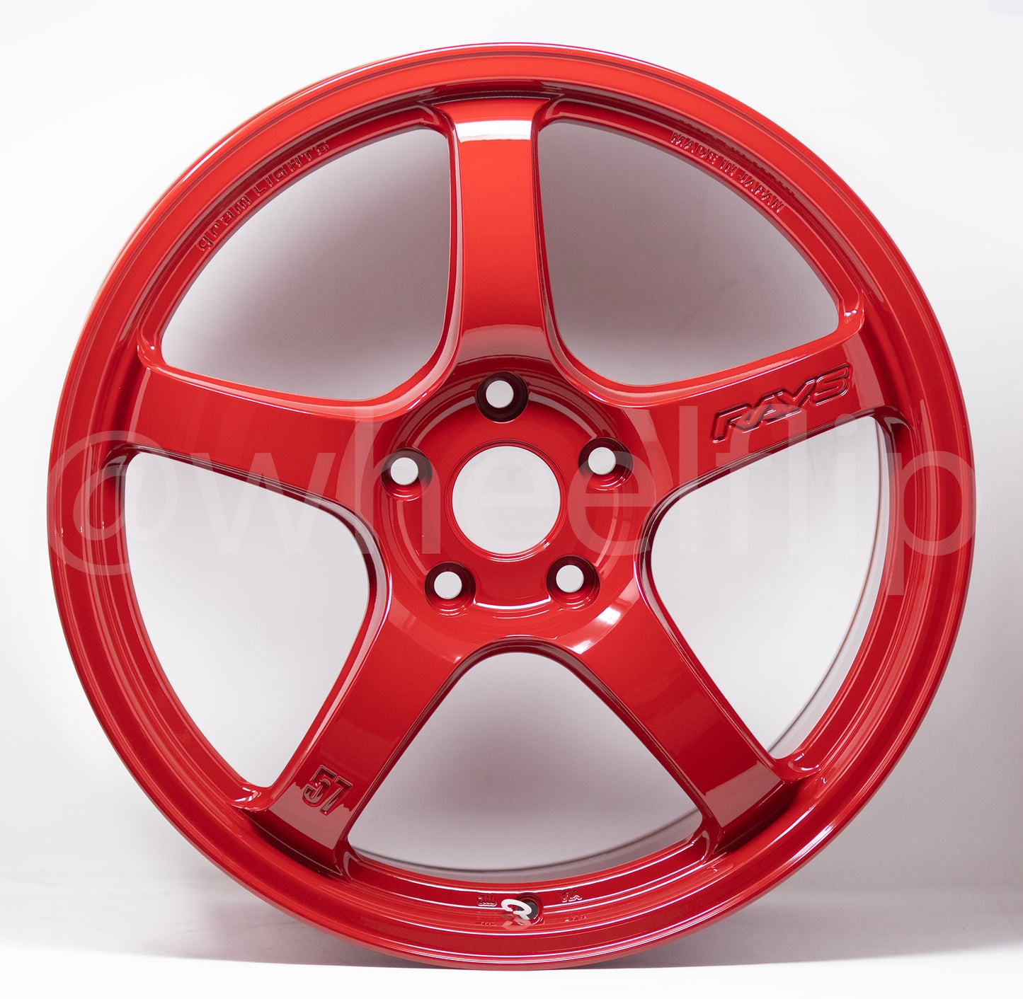 Gram Lights 57CR 18x9.5 +38 5x114.3 Milano Red (SET)