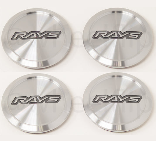 Rays Volk Racing Low Type Center Cap - Diamond Cut/ Silver (SET)