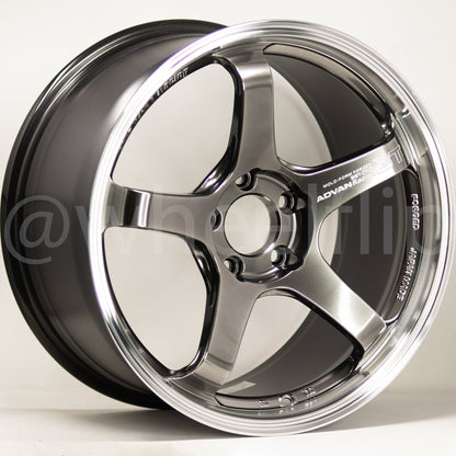 Advan GT Beyond 18x9.5 +38 5x114.3 Machining & Hyper Platinum Black (SET)