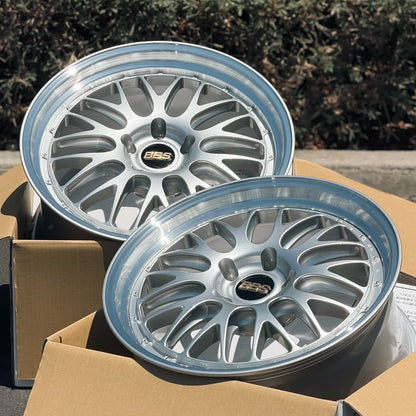 BBS RT88 20x9 +40, 21x12 +62 5x130 Silver (SET)