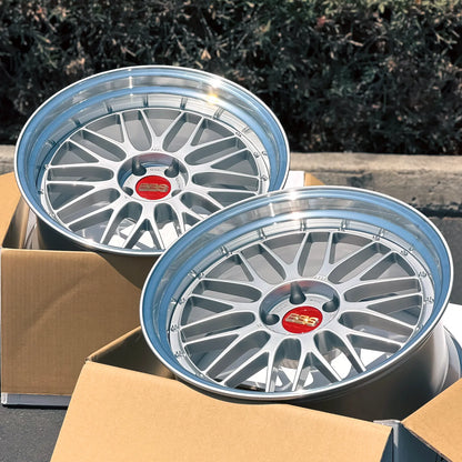 BBS LM 20x9.5 +8, 20x10.5 +15 5x112 Diamond Silver (SET)