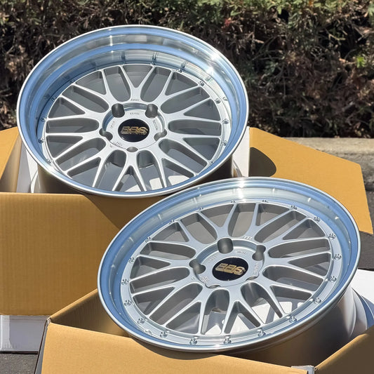 BBS LM 19x8.5 +50, 19x12 +44 5x130 Diamond Silver (SET)