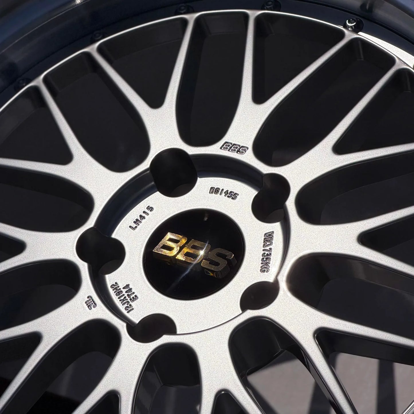 BBS LM 19x8.5 +50, 19x12 +44 5x130 Diamond Silver (SET)