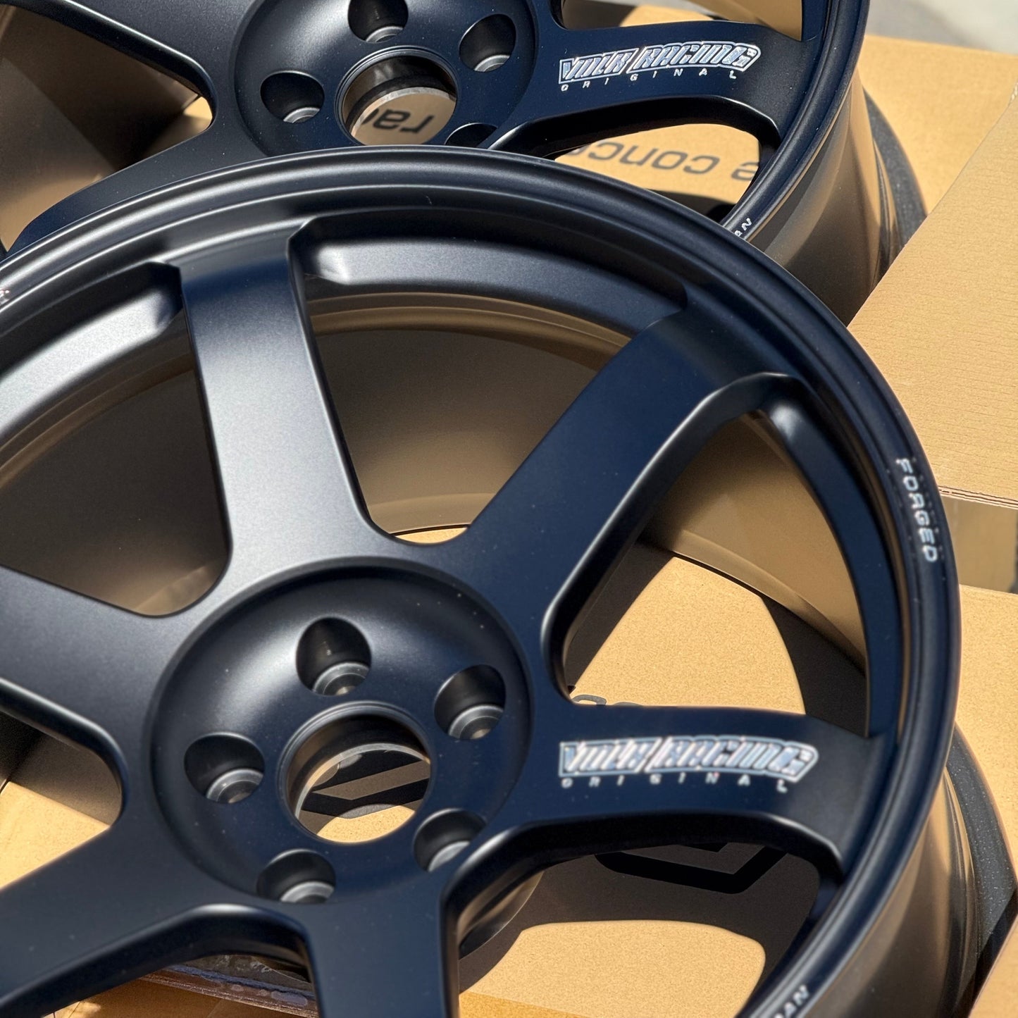 Volk Racing TE37 Saga S-Plus 19x10 +8, 19x11 +18 5x112 Matte Black (SET)
