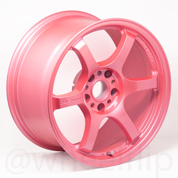 Gram Lights 57DR 17x9 +12 5x114.3 Sakura Pink (SET) – WheelFlip
