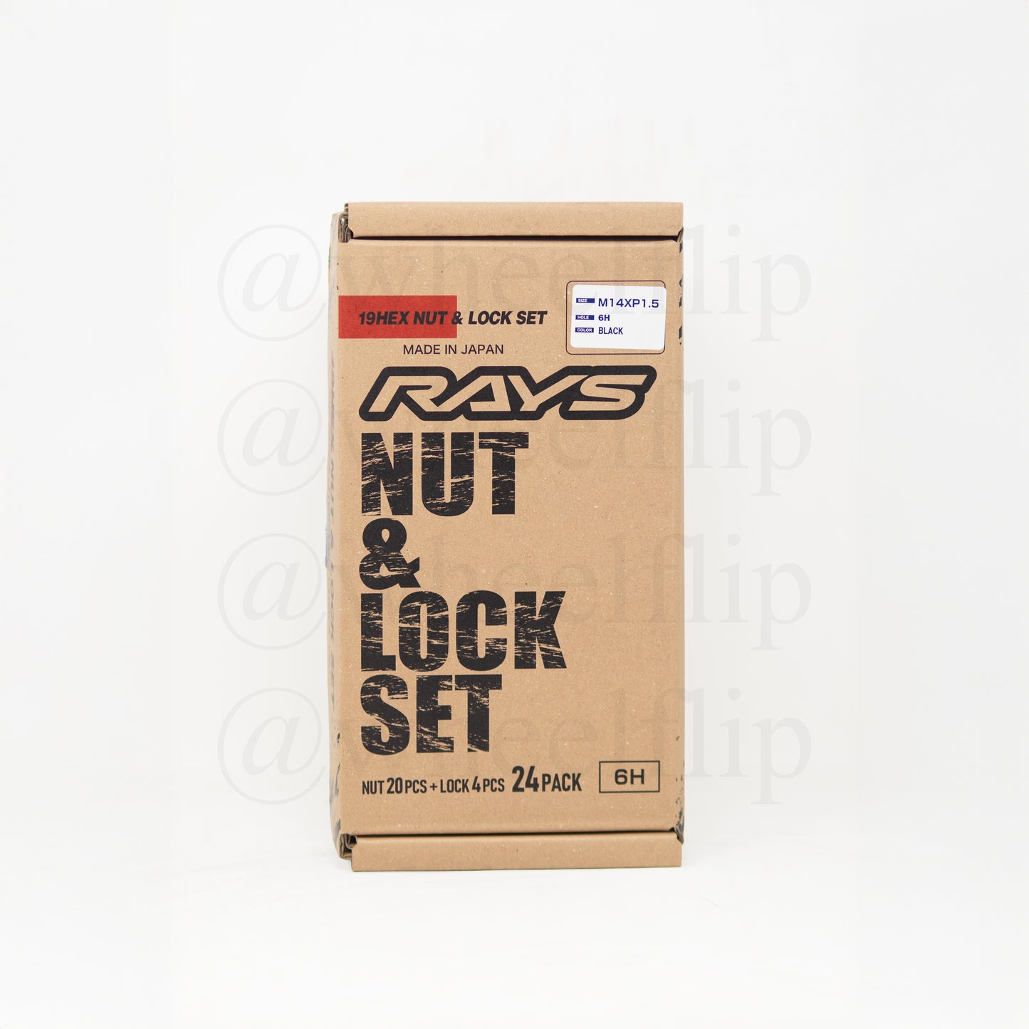 RAYS 19 Hex L33 Lug Nuts Black 14x1.50 (20+4 Locks)