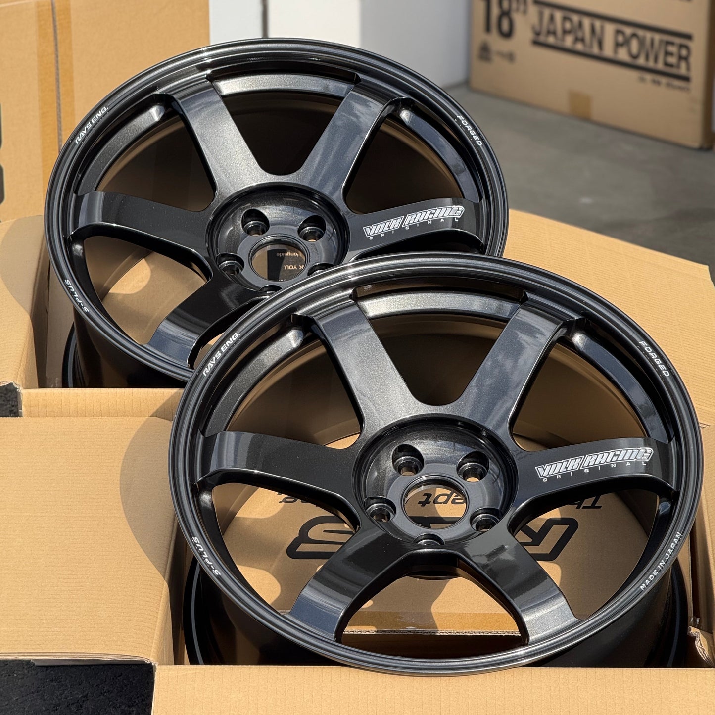 Volk Racing TE37 Saga S-Plus 19x9.5 +25, 19x11 +35 5x112 Diamond Dark Gunmetal (SET)