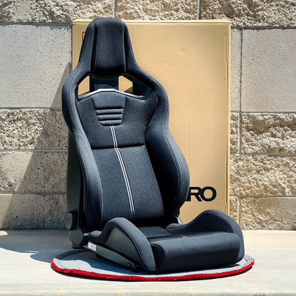 Recaro Sportster GK100H / AM190 Seats Kamui Black / Black Mesh With Heat Left/Right (PAIR)
