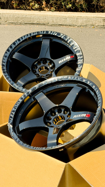 Nismo LMGT4 Omori Spec 18x9.5 +12, 18x10.5 +15 5x114.3 Gloss Black (SET)