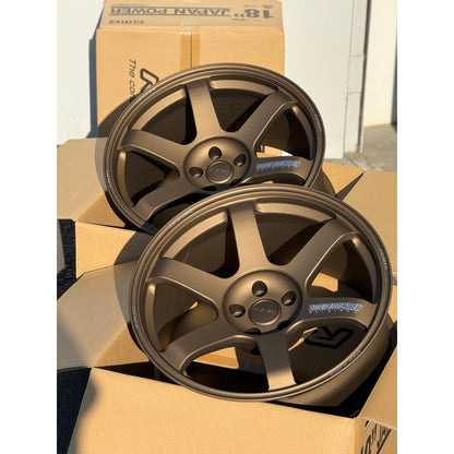 Volk Racing TE37 Saga S-Plus 19x10 +8, 19x11 +18 5x112 Matte Gunbronze (SET)