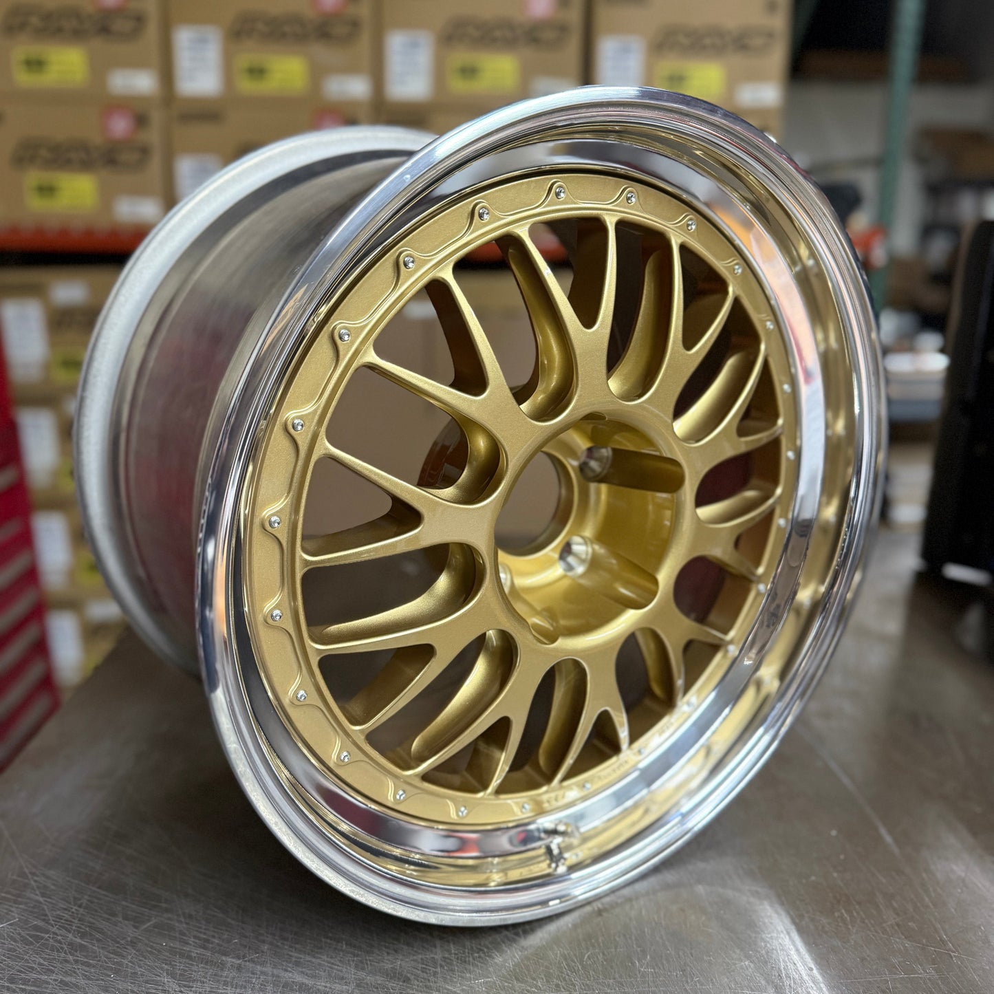 BBS E88 18x10 +21, 18x11 +34 5x120 Gold (SET)