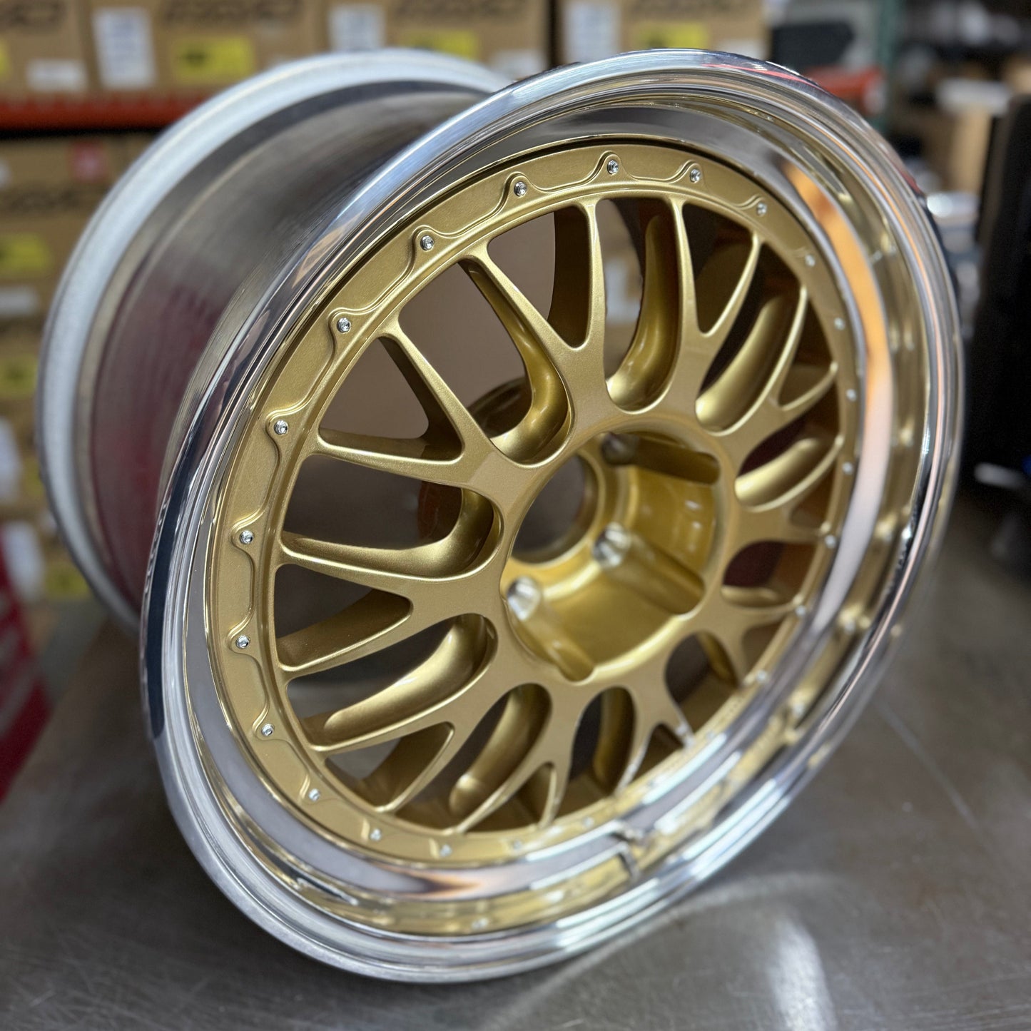 BBS E88 18x10 +21, 18x11 +34 5x120 Gold (SET)