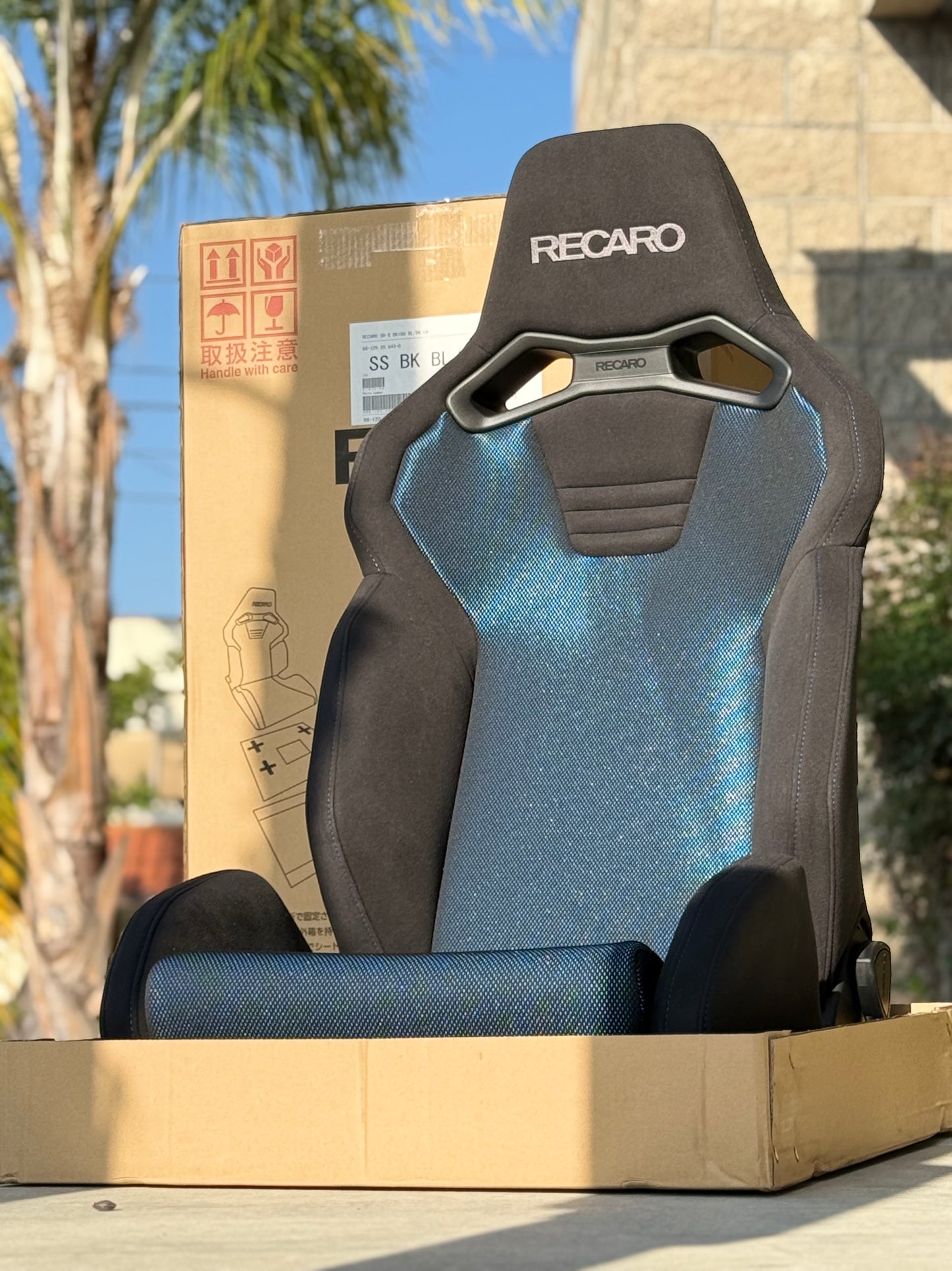 Recaro SR-S BK100 Sport Seat - Blue / Black